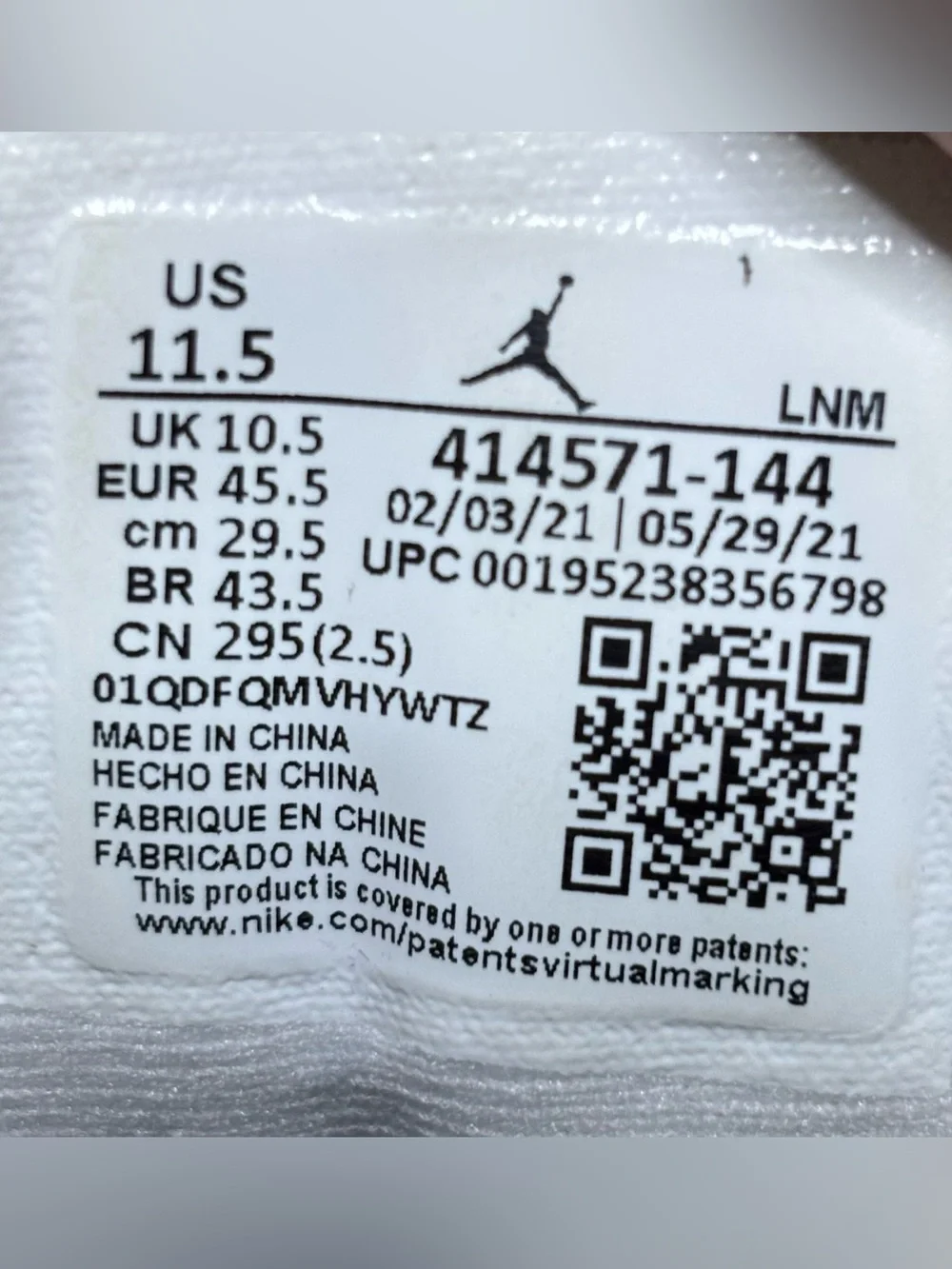 Jordan 13 Retro Obsidian 2021 Size 11.5